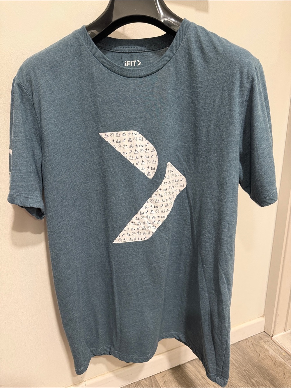 IFIT Men's Teal Short-Sleeve Graphic Crew Tee